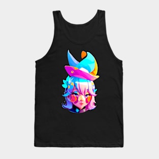 woman pop ilustrator design Tank Top